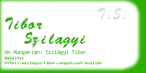 tibor szilagyi business card